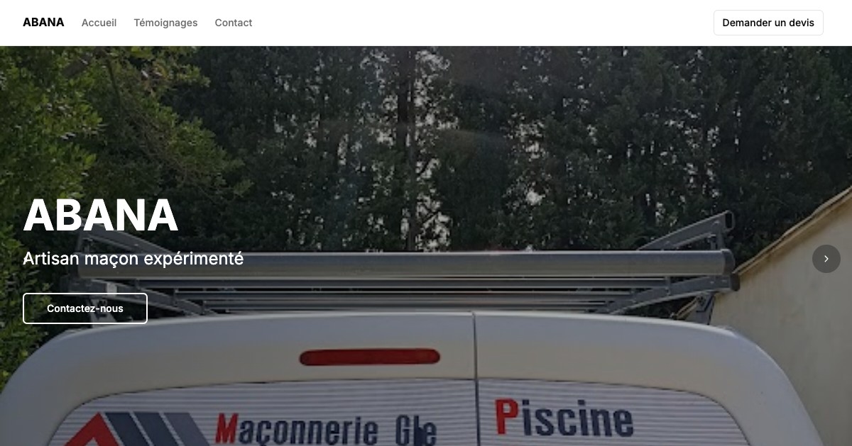 Aperçu du site abana