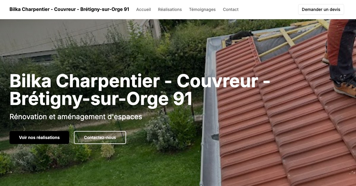 Aperçu du site bilkacouvreur