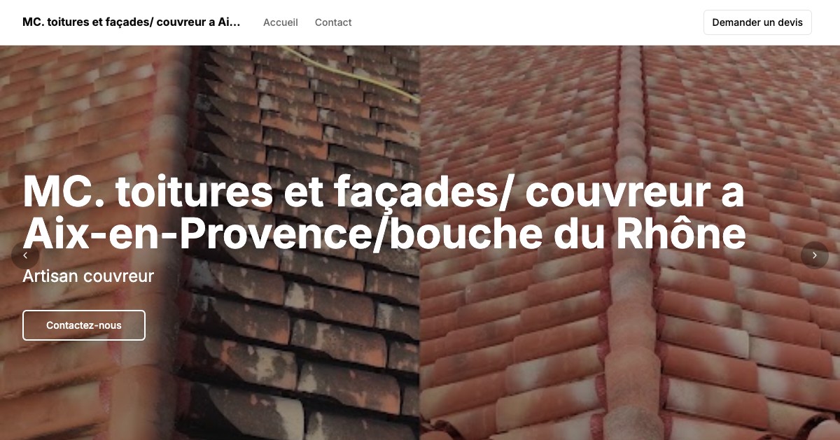 Aperçu du site calot-toiture-facade