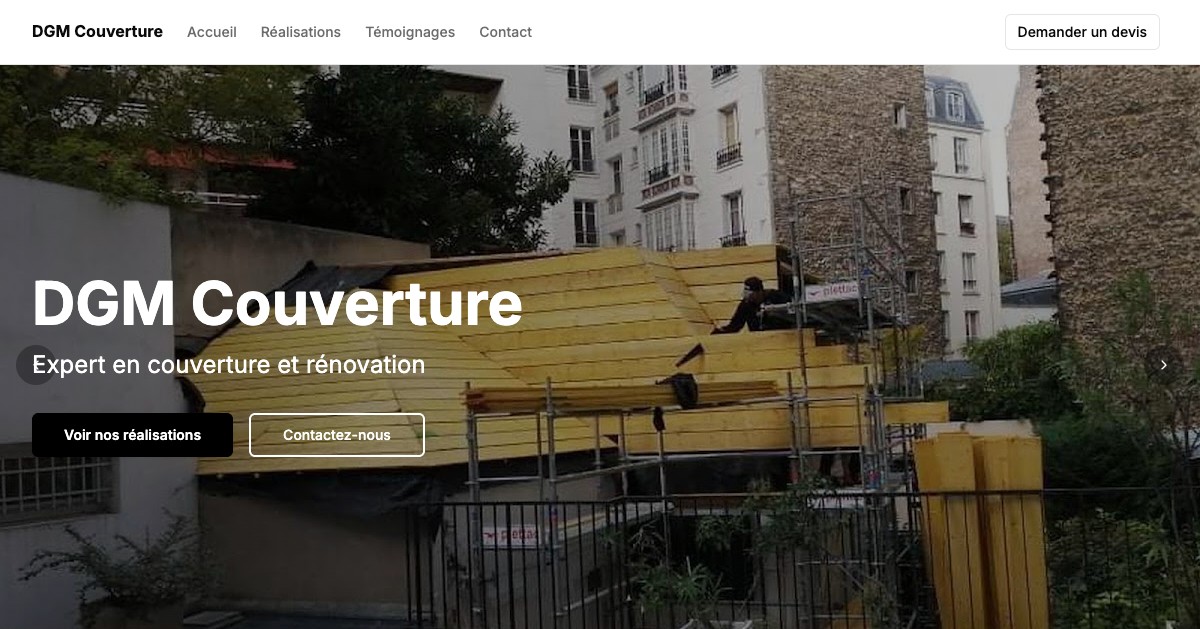 Aperçu du site dgmcouverture