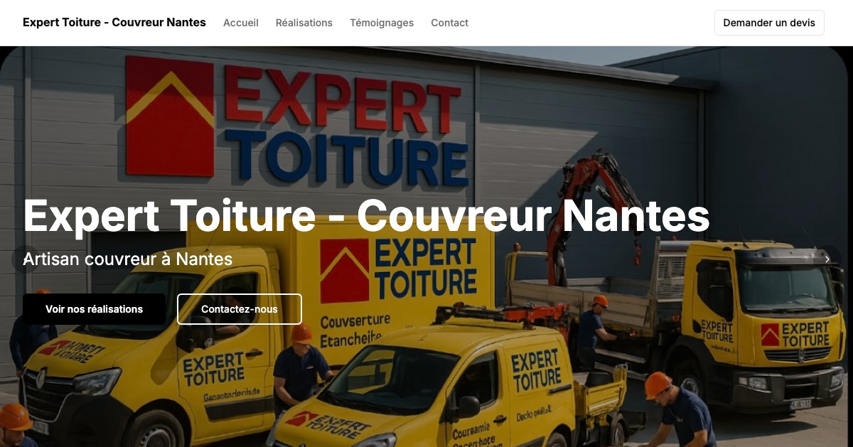 Aperçu du site expert-toiture