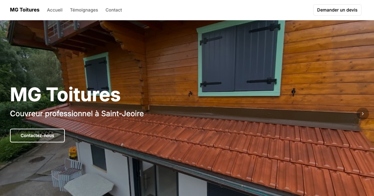 Aperçu du site gmtoitures