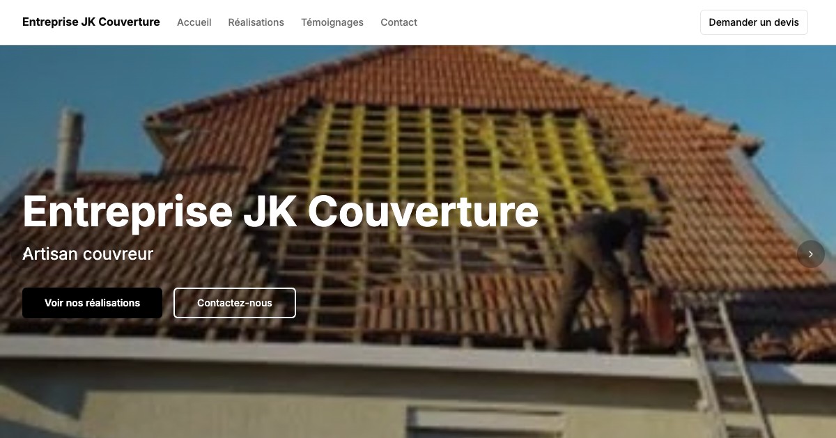 Aperçu du site jkcouverture