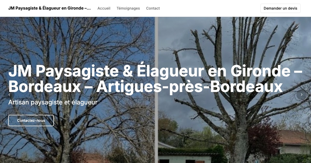 Aperçu du site jmpaysagiste33simdifcom