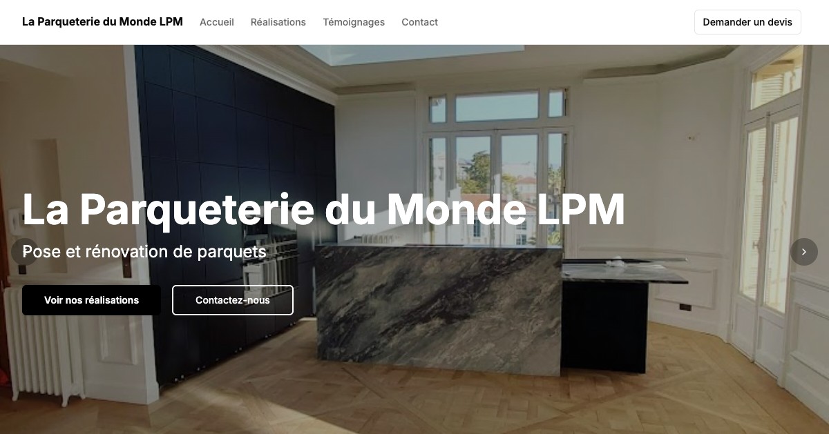 Aperçu du site laparqueteriedumonde