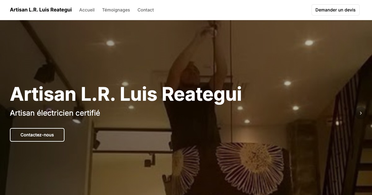 Aperçu du site luis-electricite-arcueil