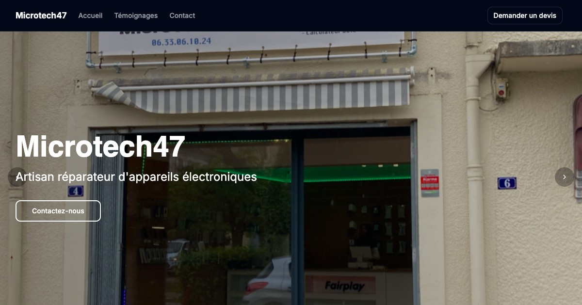 Aperçu du site microtech47
