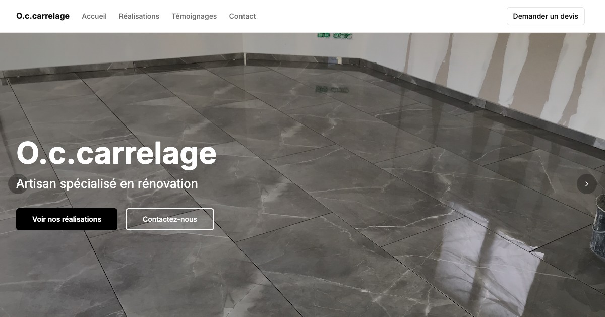 Aperçu du site occarrelage