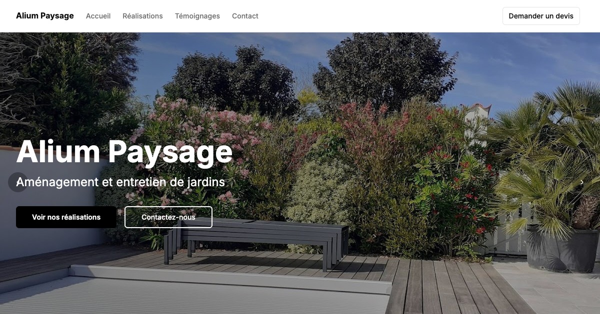 Aperçu du site paysagiste-vienne