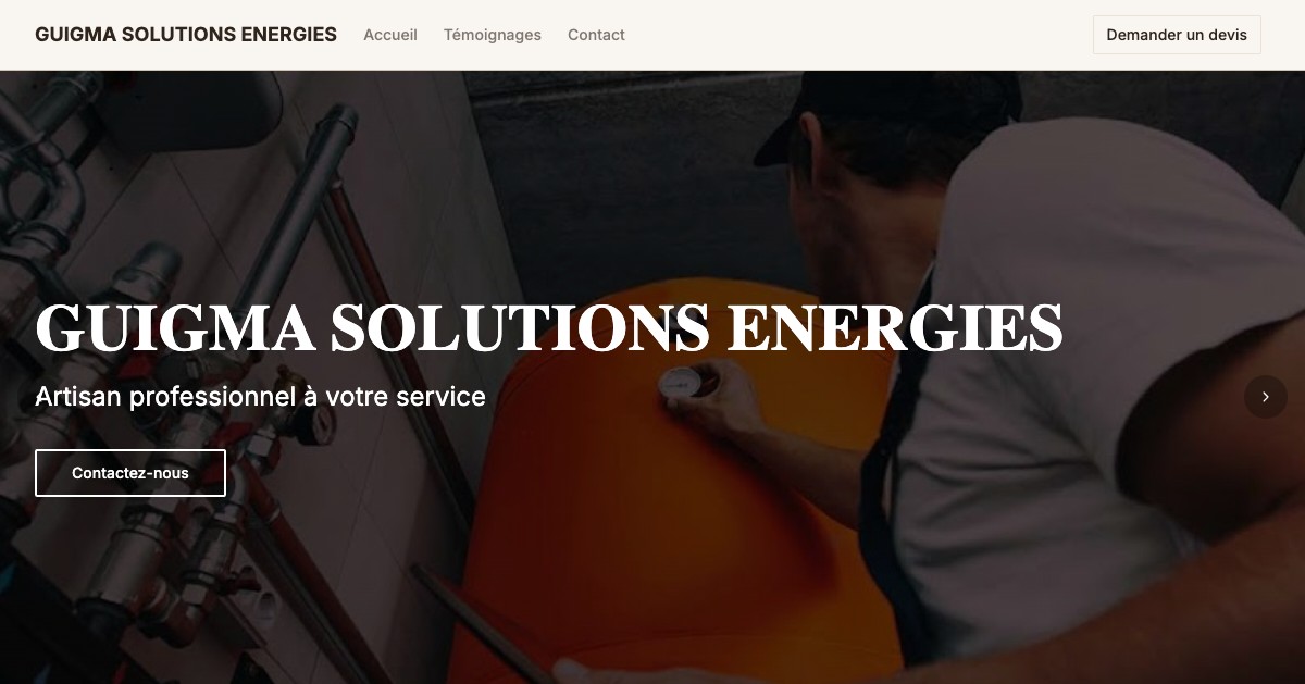 Aperçu du site plombier-chauffagiste