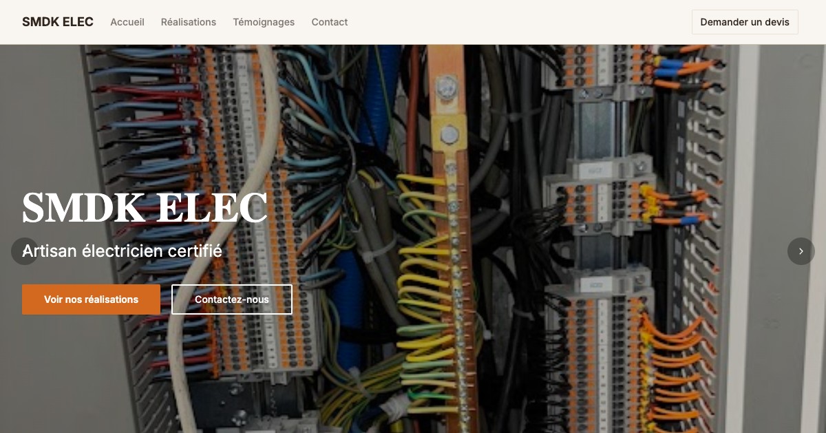 Aperçu du site smdkelec