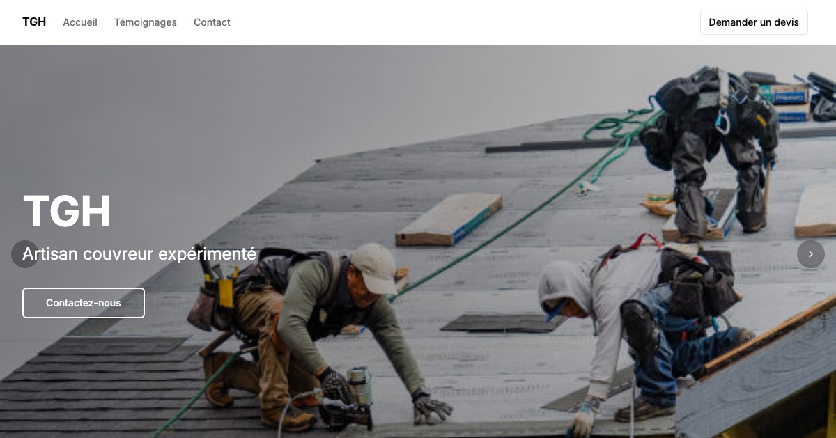 Aperçu du site tghcouverture