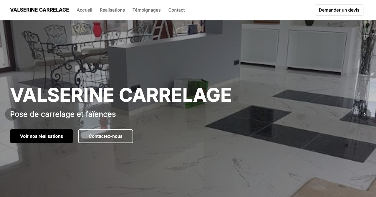 Aperçu du site valserinecarrelage