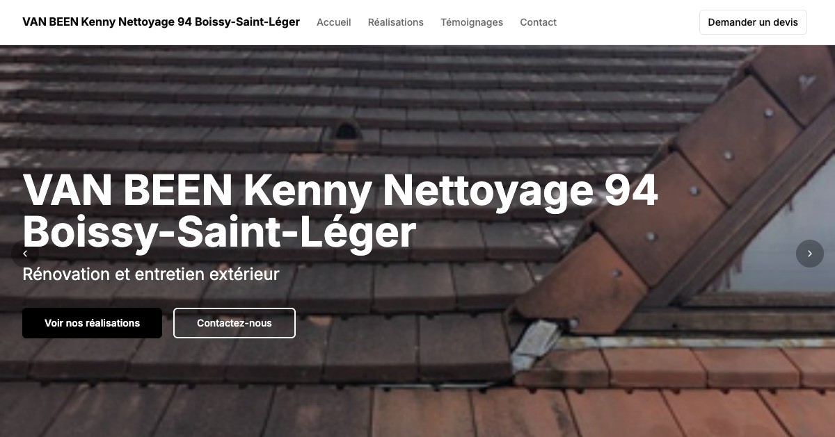 Aperçu du site vanbeenkennycouvreur